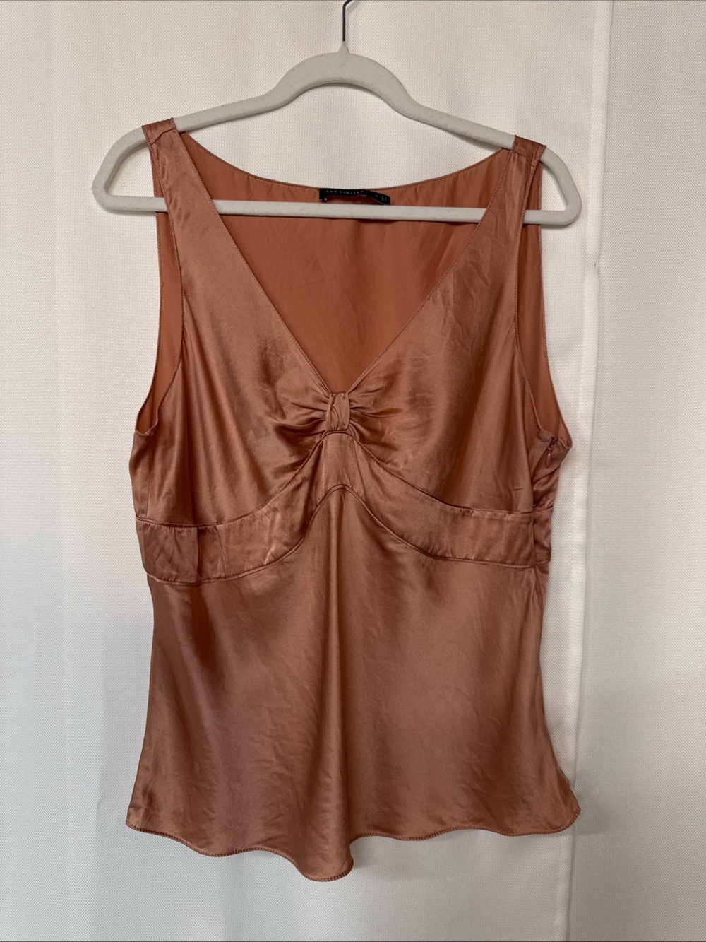 Vintage The Limited Silk Satin Camisole Top Sz XL Mauve Dusty Pink Y2K Babydoll